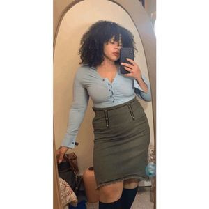 New York & Company Light Blue Blouse